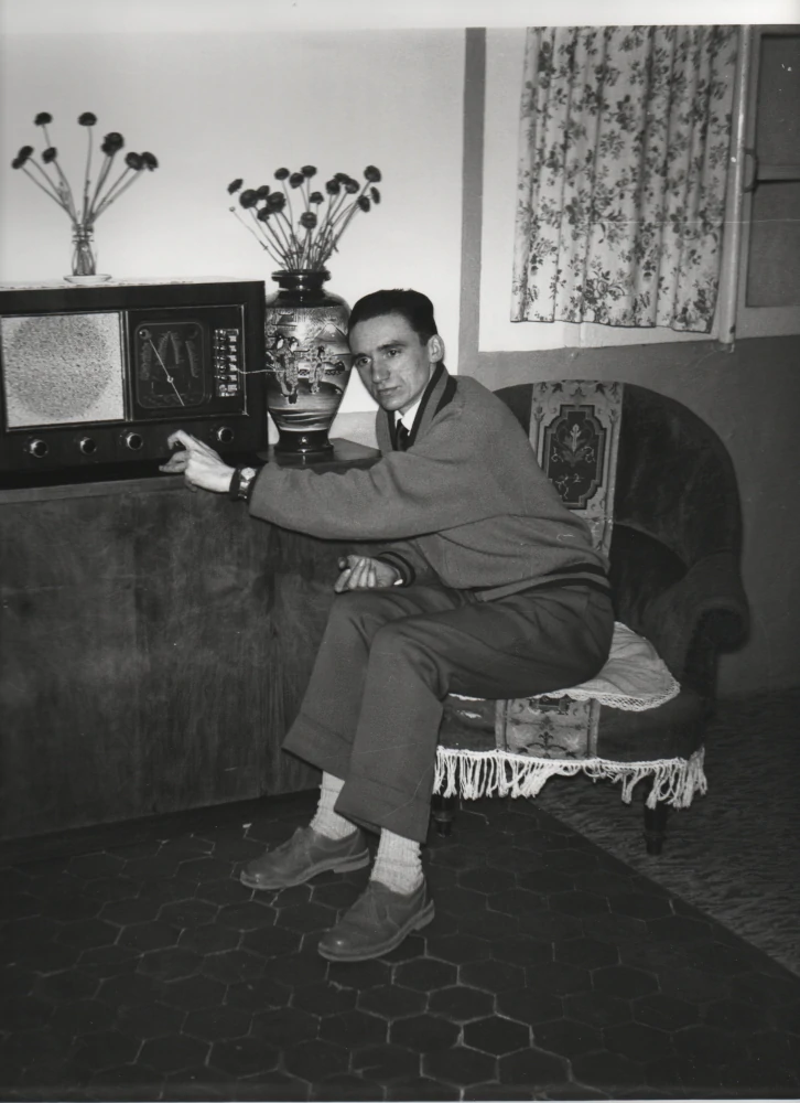 Georges Terlon à Hyères, rue Bourgneuf, années 50
(Photo collection Dominique Terlon)